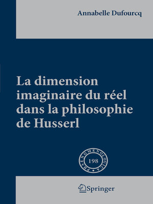 cover image of La dimension imaginaire du réel dans la philosophie de Husserl